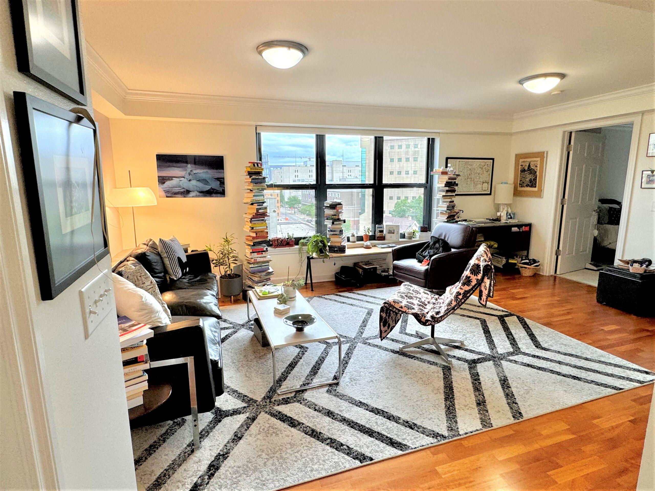 A living room in the Fairchild floor plan.