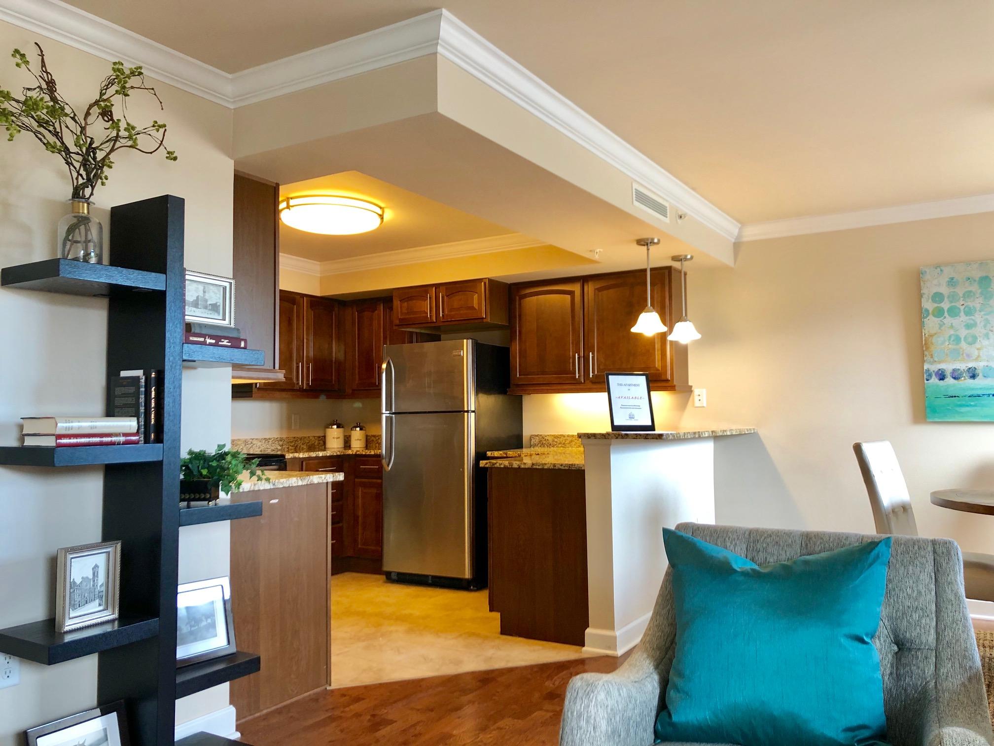 A living room in the Fairchild floor plan.