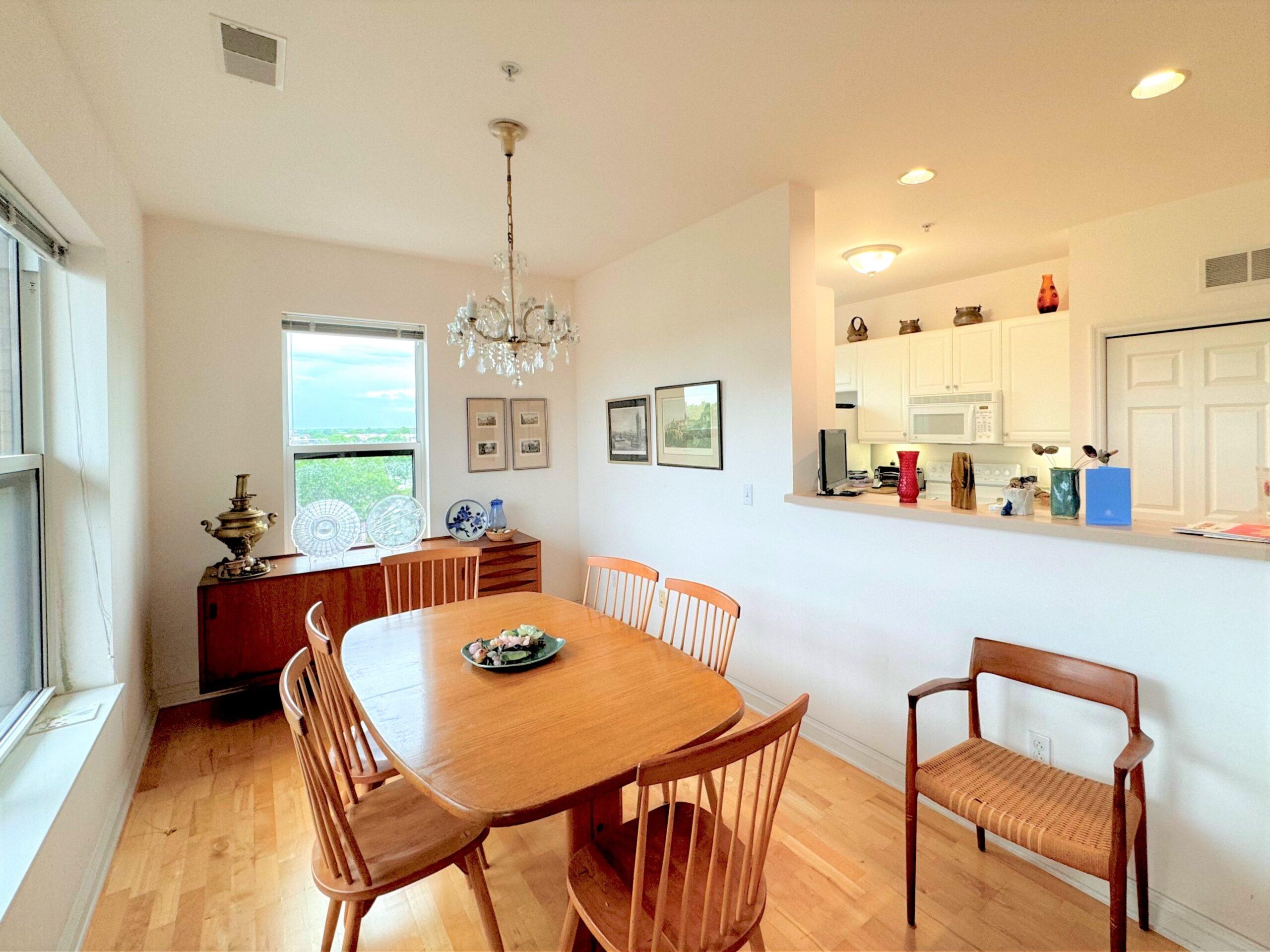 A dining room in the Langdon floor plan.