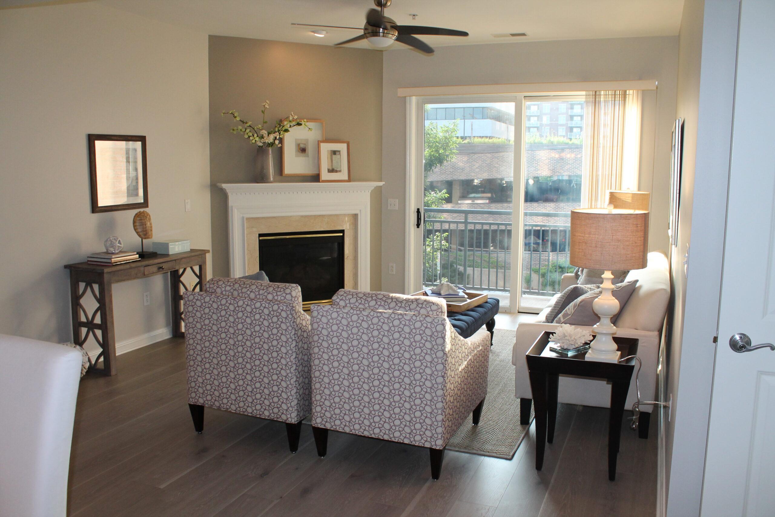 A living area in the Reno floor plan.