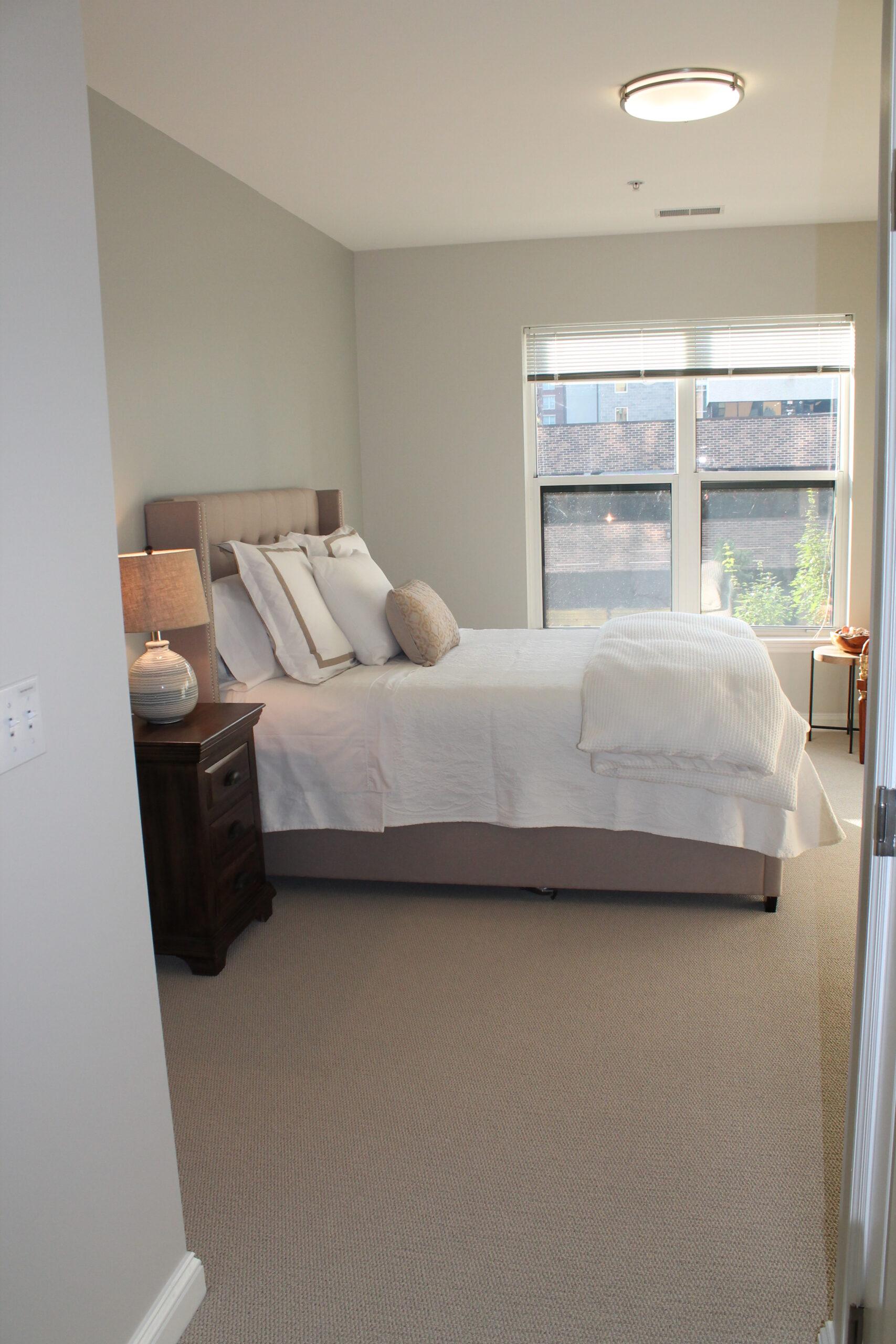 A bedroom in the Reno floor plan.