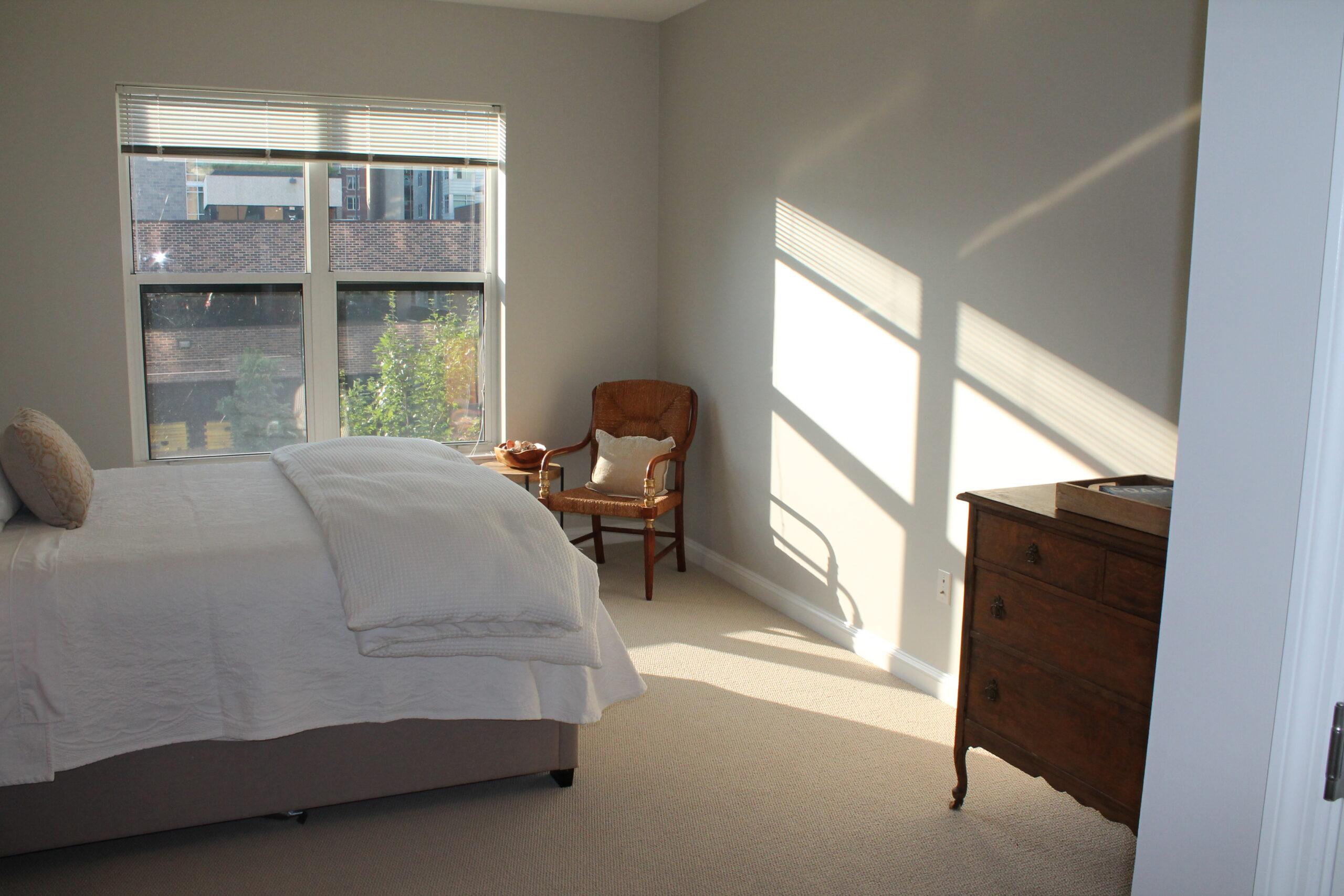 A bedroom in the Reno floor plan.