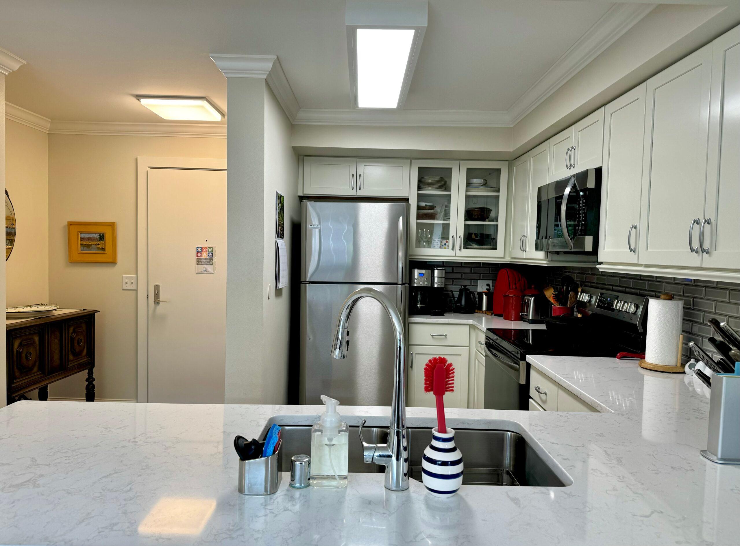 A kitchen in the Monroe floor plan.