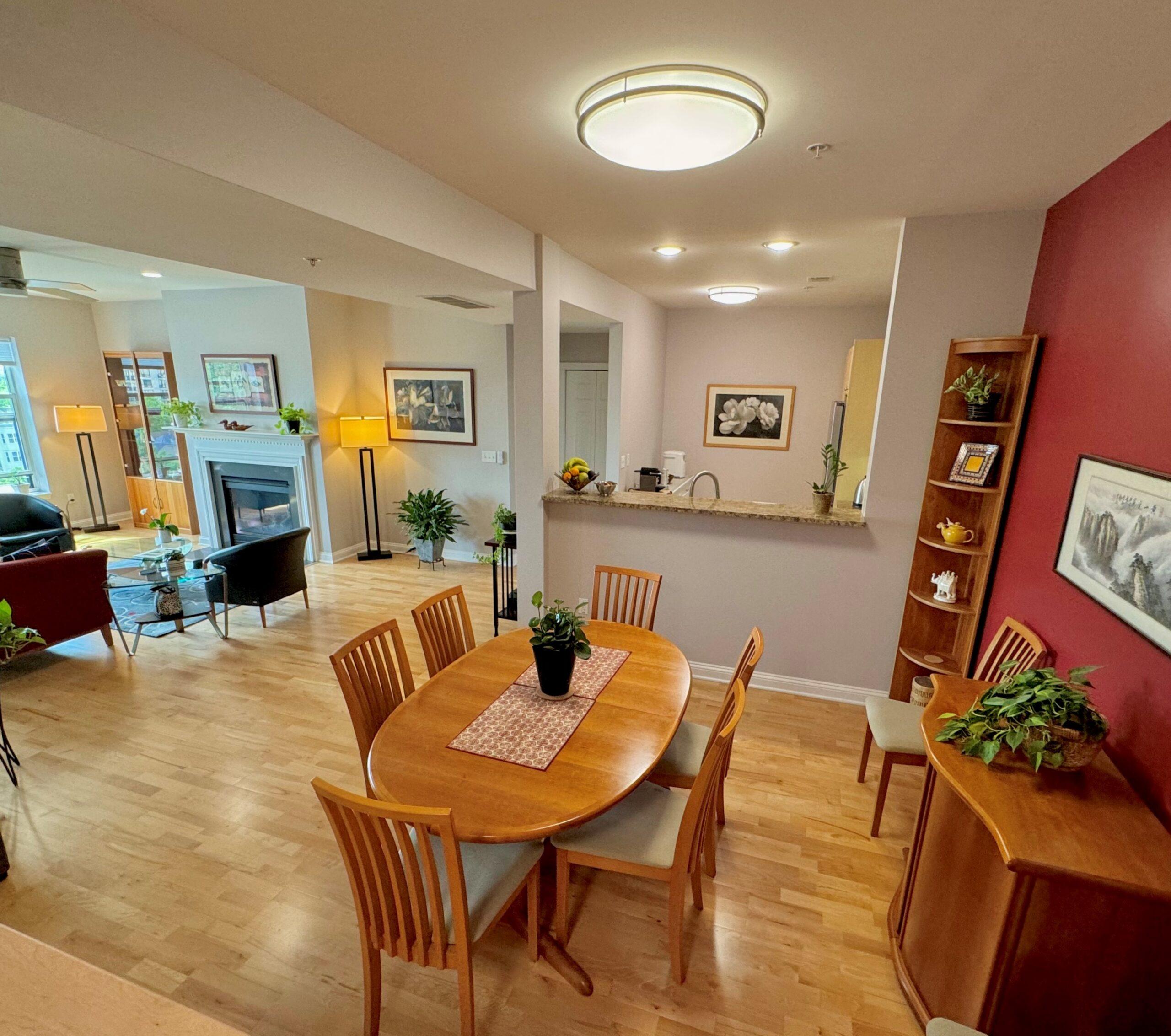 A living space in the Webster floor plan.