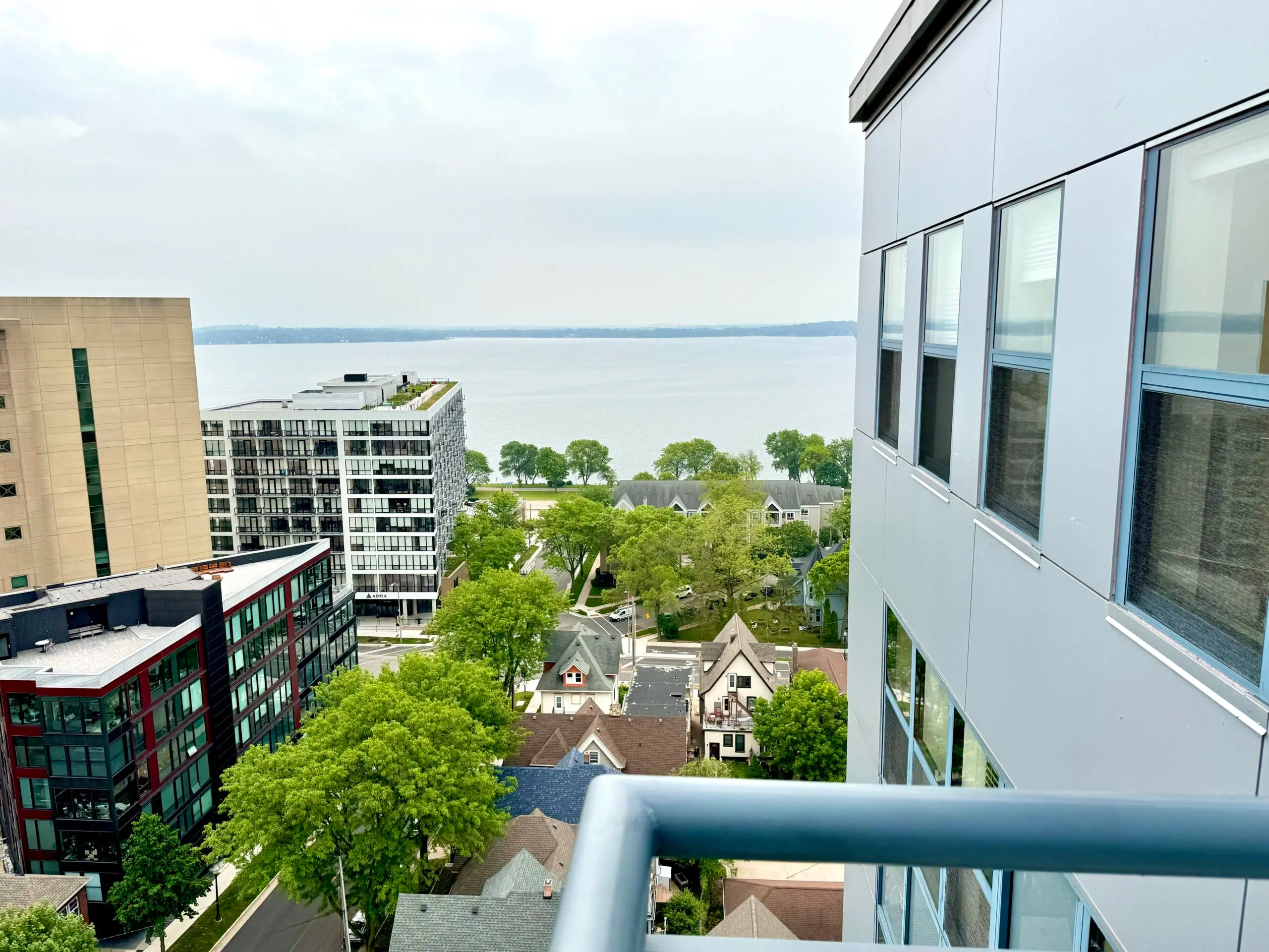 Balcony view of Lake Monona from the Olbrich floor plan.